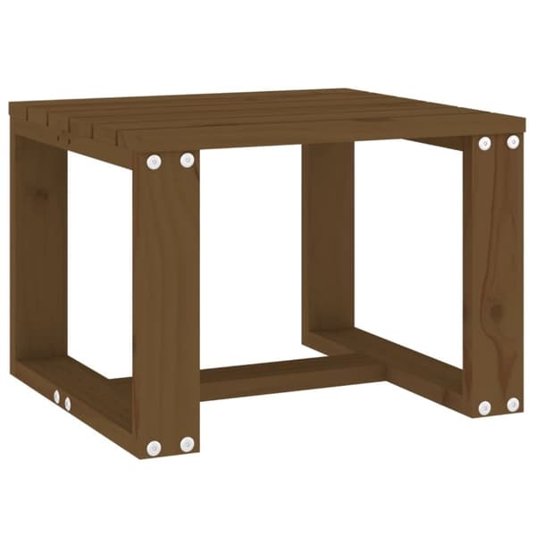 vidaXL havebord 40x38x28,5 cm massivt fyrretræ gyldenbrun