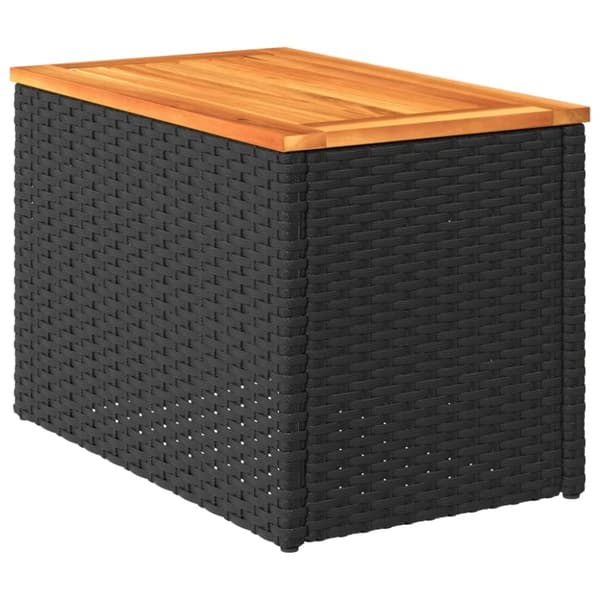 vidaXL Hagebord 2 stk svart 55x34x37 cm polyrotting heltre