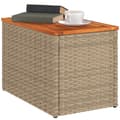 Miniatyrbillede 3 af 11: vidaXL haveborde 2 stk. 55x34x37 cm polyrattan og massivt træ beige