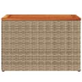 Miniatyrbillede 5 af 11: vidaXL haveborde 2 stk. 55x34x37 cm polyrattan og massivt træ beige
