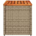 Miniatyrbillede 6 af 11: vidaXL haveborde 2 stk. 55x34x37 cm polyrattan og massivt træ beige
