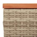 Miniatyrbillede 8 af 11: vidaXL haveborde 2 stk. 55x34x37 cm polyrattan og massivt træ beige