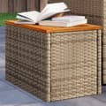 Miniatyrbillede 11 af 11: vidaXL haveborde 2 stk. 55x34x37 cm polyrattan og massivt træ beige
