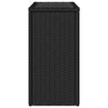 Miniatyrbillede 4 af 11: vidaXL havebord med glastop 58x27,5x55 cm polyrattan sort