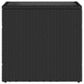 Miniatyrbillede 5 af 11: vidaXL havebord med glastop 58x27,5x55 cm polyrattan sort