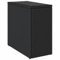 Miniatyrbillede 1 af 11: vidaXL havebord med glastop 58x27,5x55 cm polyrattan sort