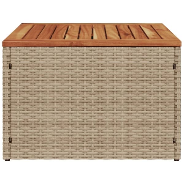 vidaXL Hagebord beige 55x55x37 cm polyrotting og akasietre