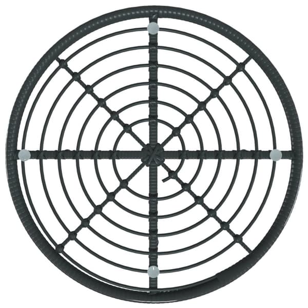 spisebord Ø80 cm hærdet glas og stål sort