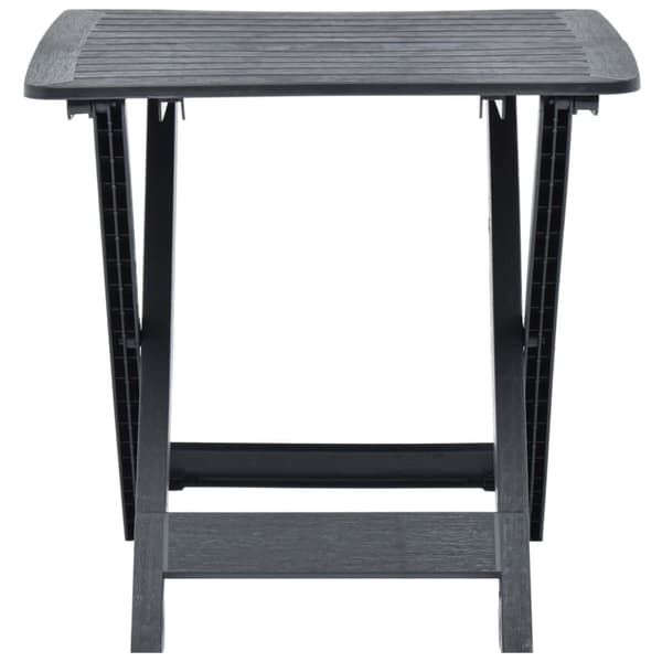 foldbart havebord 79 x 72 x 70 cm plastik antracitgrå