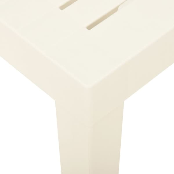 havebord 79x65x72 cm plastik hvid