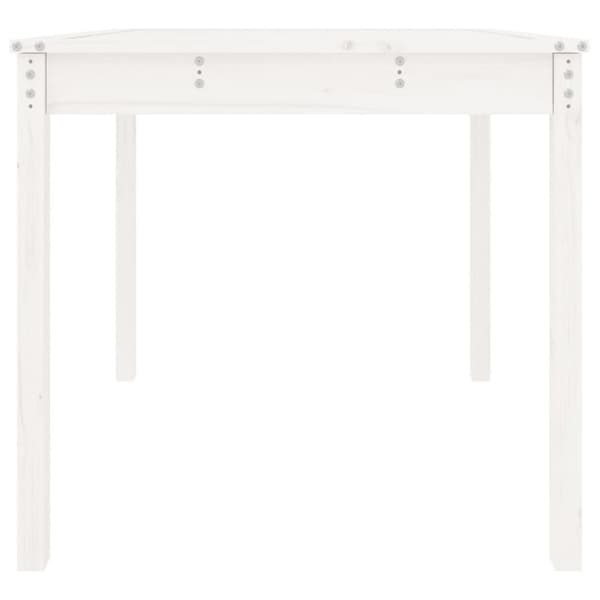 havebord 82,5x82,5x76 cm massivt fyrretræ hvid