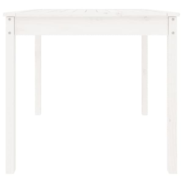 havebord 82,5x82,5x76 cm massivt fyrretræ hvid