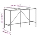Miniatyrbild 6 av 6: Barbord med glasskiva svart 180x70x110 cm konstrotting