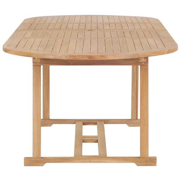 Trädgårdsbord utdragbart 180-280x100x75 cm massiv teak oval
