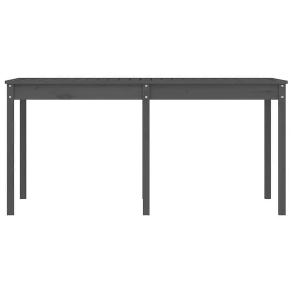 havebord 159,5x82,5x76 cm massivt fyrretræ grå