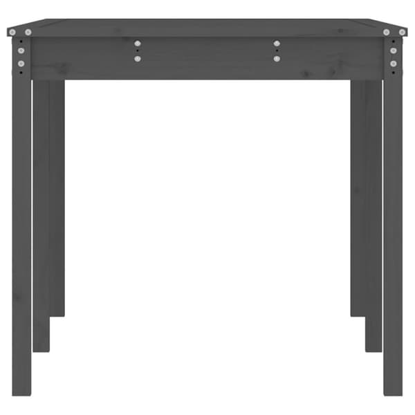 havebord 159,5x82,5x76 cm massivt fyrretræ grå