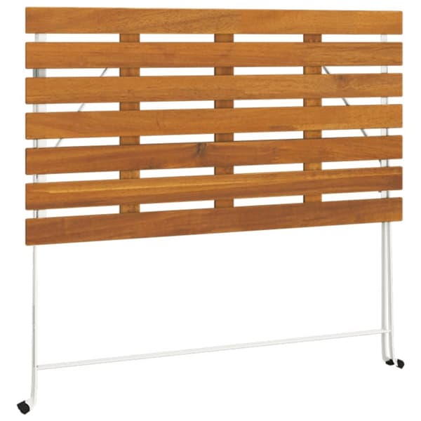 foldbart bistrobord 100x54x71 cm massivt akacietræ og stål