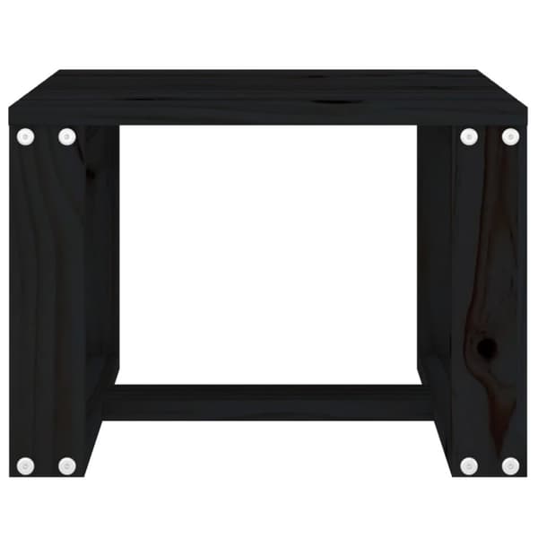 havebord 40x38x28,5 cm massivt fyrretræ sort