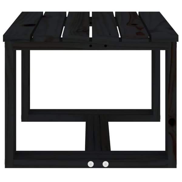 havebord 40x38x28,5 cm massivt fyrretræ sort