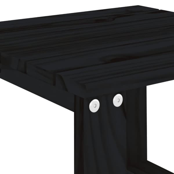 havebord 40x38x28,5 cm massivt fyrretræ sort