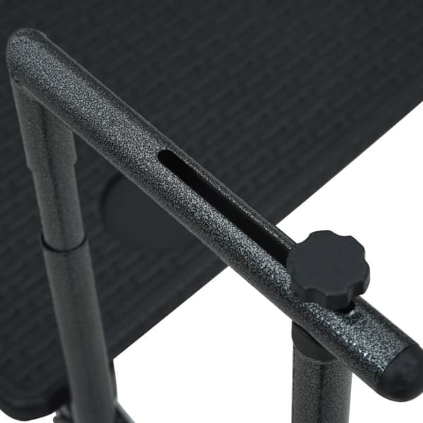 hængende altanbord 60 x 64 x 83,5 cm plastik rattanlook sort