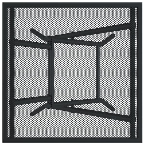 foldbart havebord 50x50x72 cm stål og meshstof antracitgrå