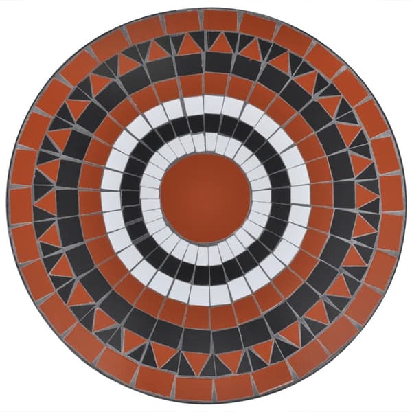 bistrobord 60 cm mosaik terracotta og hvid