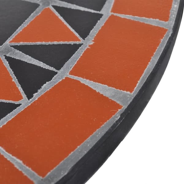 bistrobord 60 cm mosaik terracotta og hvid