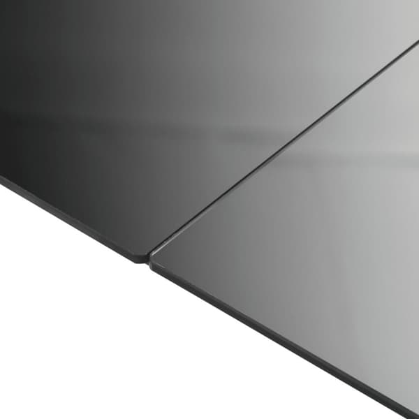 havebord glas aluminium 150 x 90 x 74 cm sort