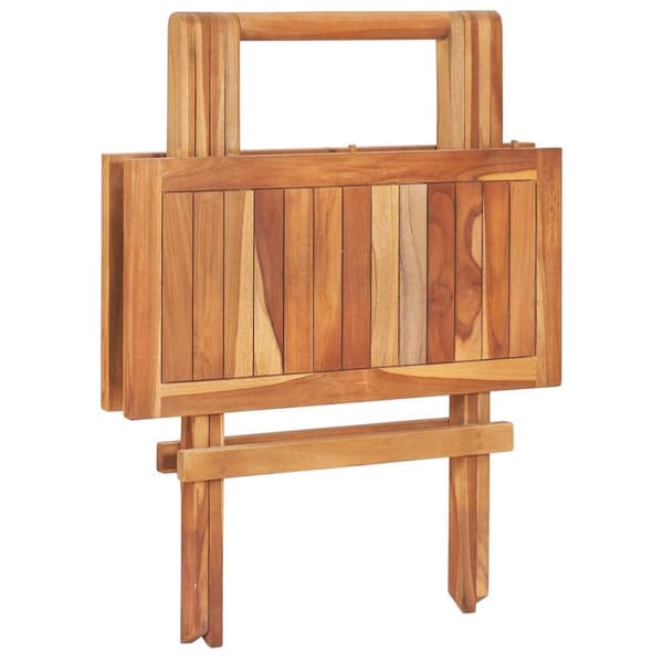 Kokoontaittuva bistropöytä 60x60x65 cm täysi tiikki