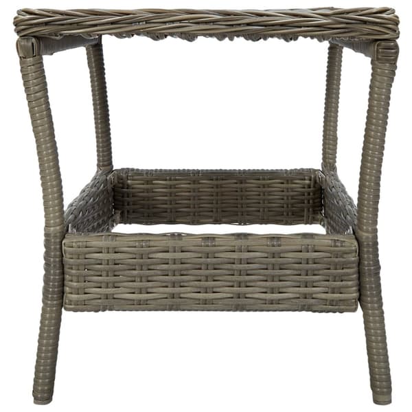 havebord 45x45x46,5 cm polyrattan brun