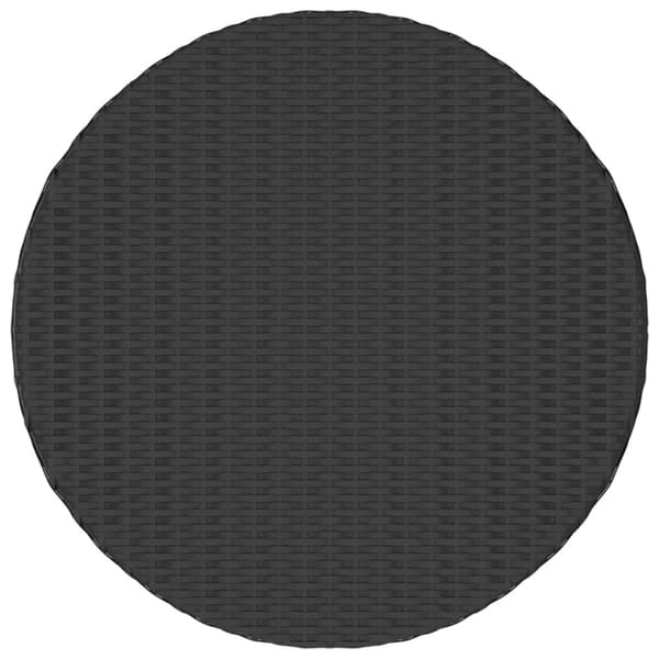Trädgårdsbord svart 70x70x73 cm konstrotting
