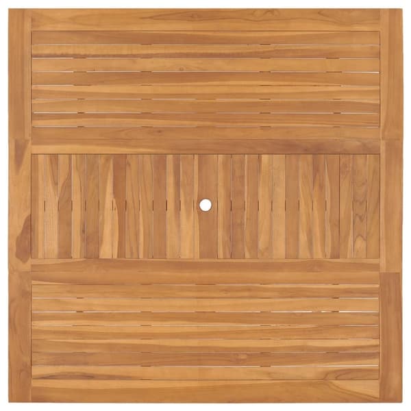 havebord 150x150x76 cm massivt teaktræ