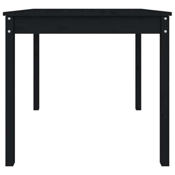 havebord 82,5x82,5x76 cm massivt fyrretræ sort