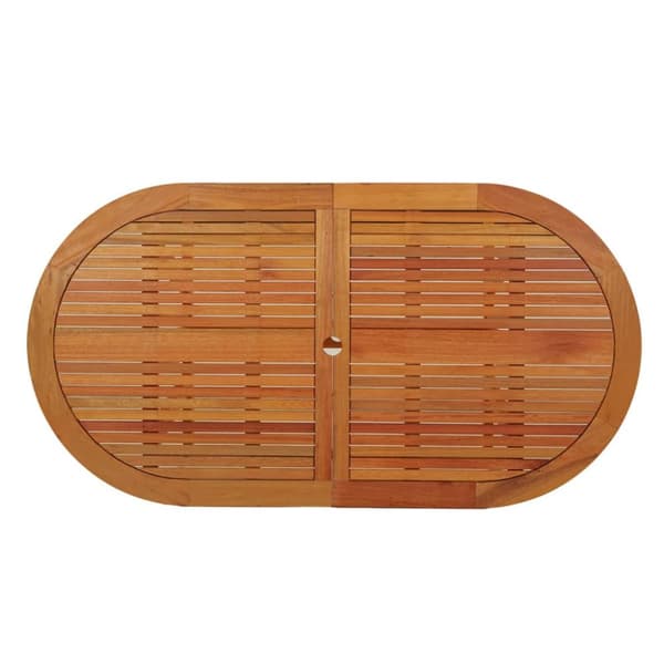 havebord 160x85x75 cm massivt eukalyptustræ