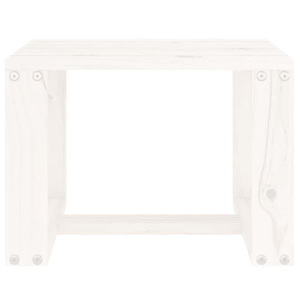 havebord 40x38x28,5 cm massivt fyrretræ hvid