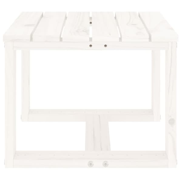 havebord 40x38x28,5 cm massivt fyrretræ hvid
