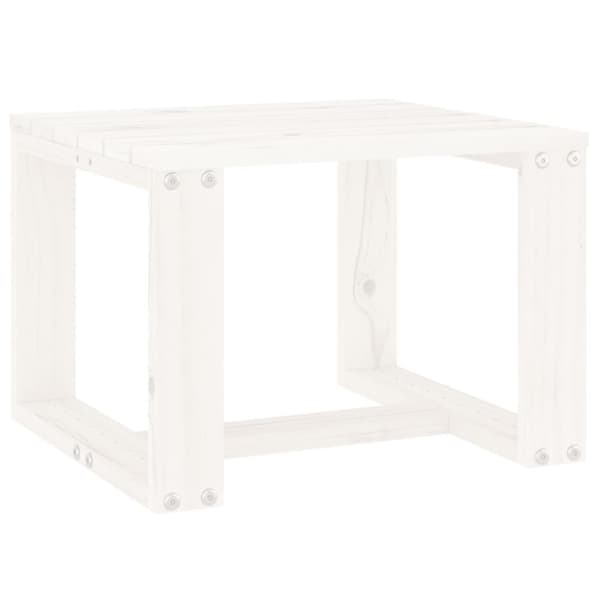havebord 40x38x28,5 cm massivt fyrretræ hvid