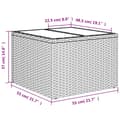 Miniatyrbilde 8 av 9: vidaXL Hagebord med glassplate beige 55x55x37 cm polyrotting