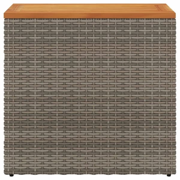 vidaXL Trädgårdsbord med träskiva grå 58x27,5x55 cm konstrotting