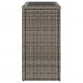 Miniatyrbillede 5 af 11: vidaXL havesidebord med glastop 58x27,5x55 cm polyrattan grå