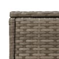 Miniatyrbillede 8 af 11: vidaXL havesidebord med glastop 58x27,5x55 cm polyrattan grå