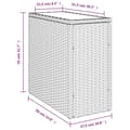 Miniatyrbillede 10 af 11: vidaXL havesidebord med glastop 58x27,5x55 cm polyrattan grå