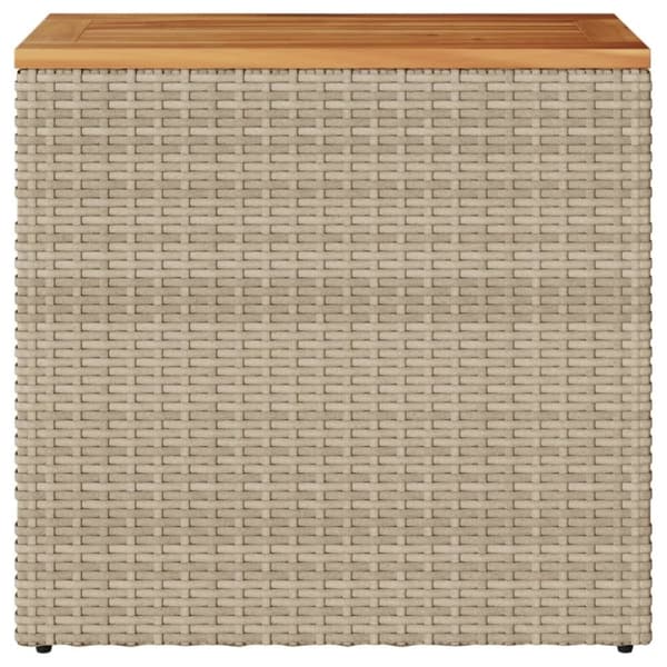 vidaXL Hagebord med treplate beige 58x27,5x55 cm polyrotting