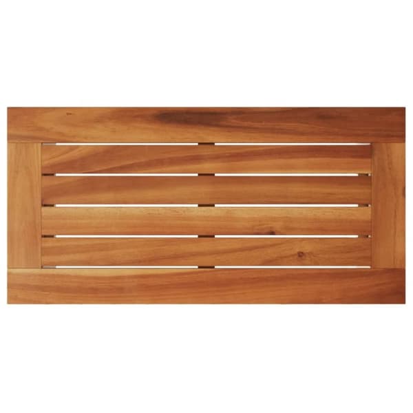 vidaXL Hagebord med treplate beige 58x27,5x55 cm polyrotting
