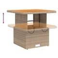 Miniatyrbillede 3 af 11: vidaXL havebord 80x80x71 cm polyrattan og akacietræ beige
