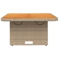 Miniatyrbillede 4 af 11: vidaXL havebord 80x80x71 cm polyrattan og akacietræ beige
