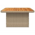 Miniatyrbillede 5 af 11: vidaXL havebord 80x80x71 cm polyrattan og akacietræ beige
