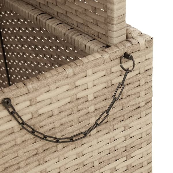 vidaXL havebord 80x80x71 cm polyrattan og akacietræ beige