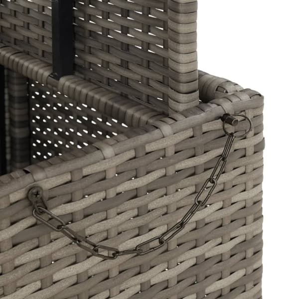 vidaXL havebord 90x55x71 cm polyrattan og massivt akacietræ grå
